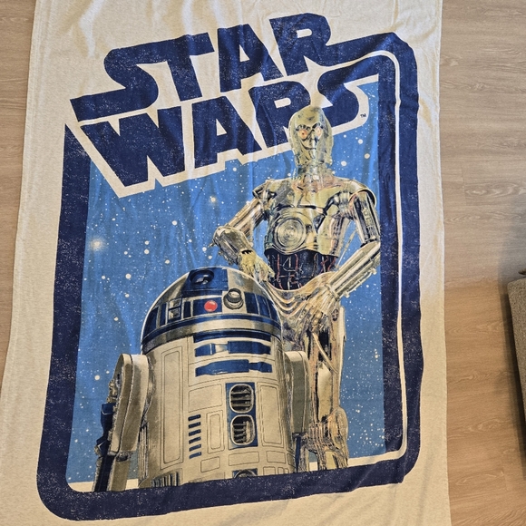 Star Wars Blue and White Blanket Twin Bedding Size 60×84 In - Picture 2 of 11